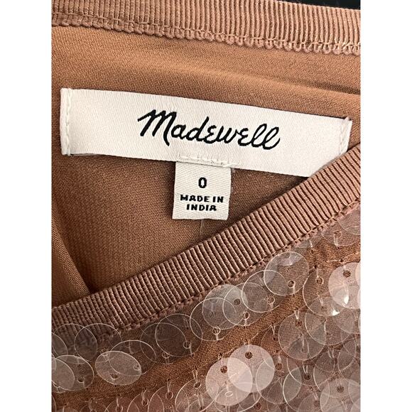 Madewell Sequin High Waisted Midi Pencil Skirt Fallen Timber N0100 Women 0 NWT - Picture 10 of 14